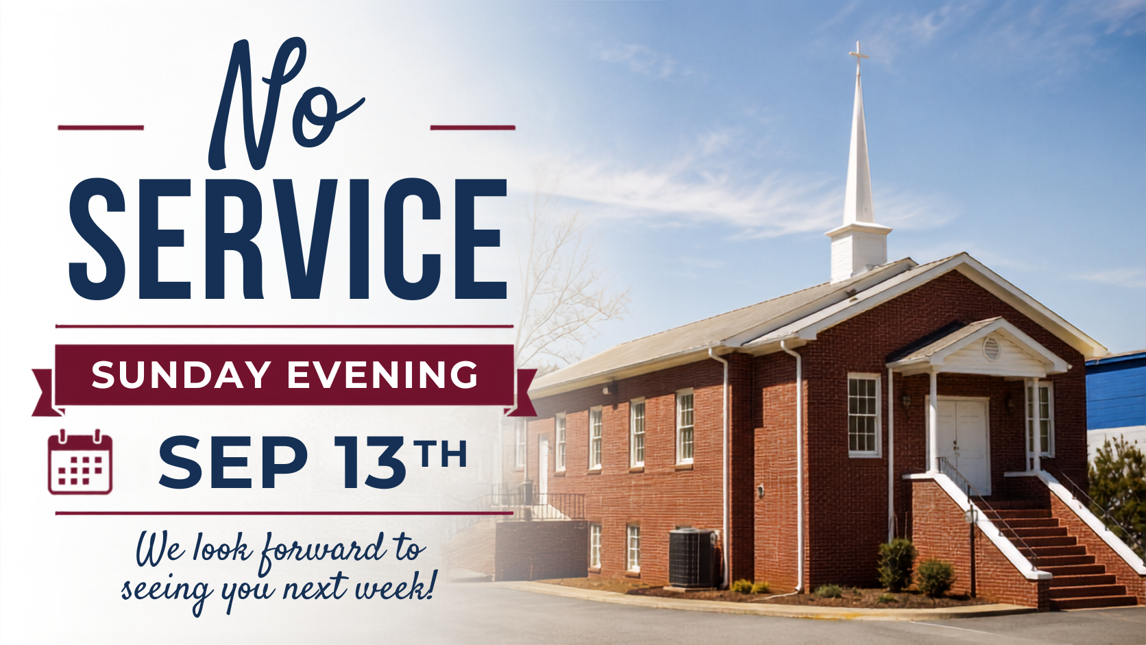 No Evening Service